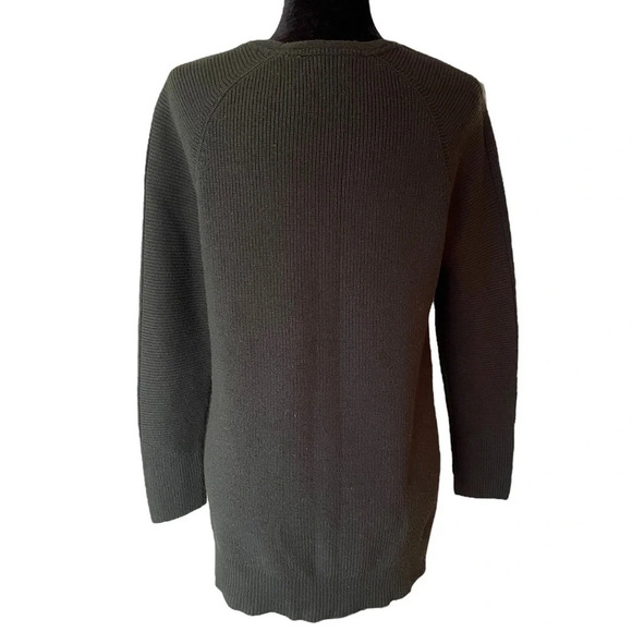 Athleta Women Black Hanover Merino Extra Fine Wool Blend V Neck Sweater Size XS - Picture 6 of 9